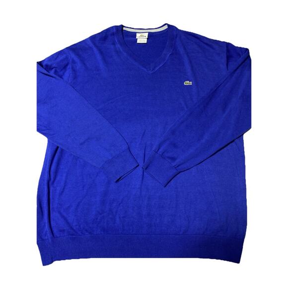 Lacoste Sweater Mens XXXXL 9 Blue Quarter 1/4 Zip Pullover Crocodile Classic 4XL - Picture 1 of 10